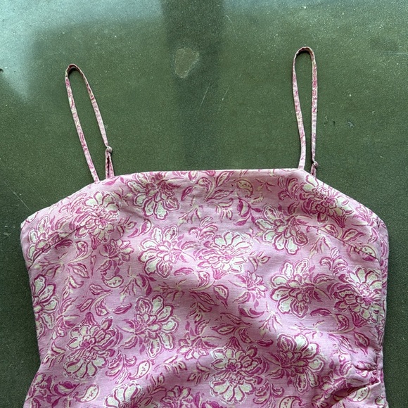 Zara Pink Floral Summer Dress - Picture 5 of 10